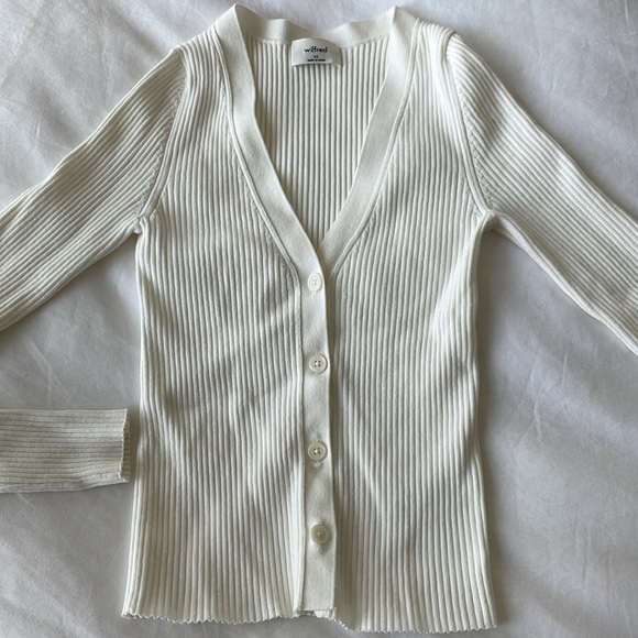 Wilfred V-Neck Fitted Cardigan, Size XS - Picture 4 of 4